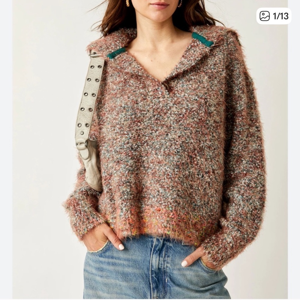 Free People Stella Marled Sweater Medium